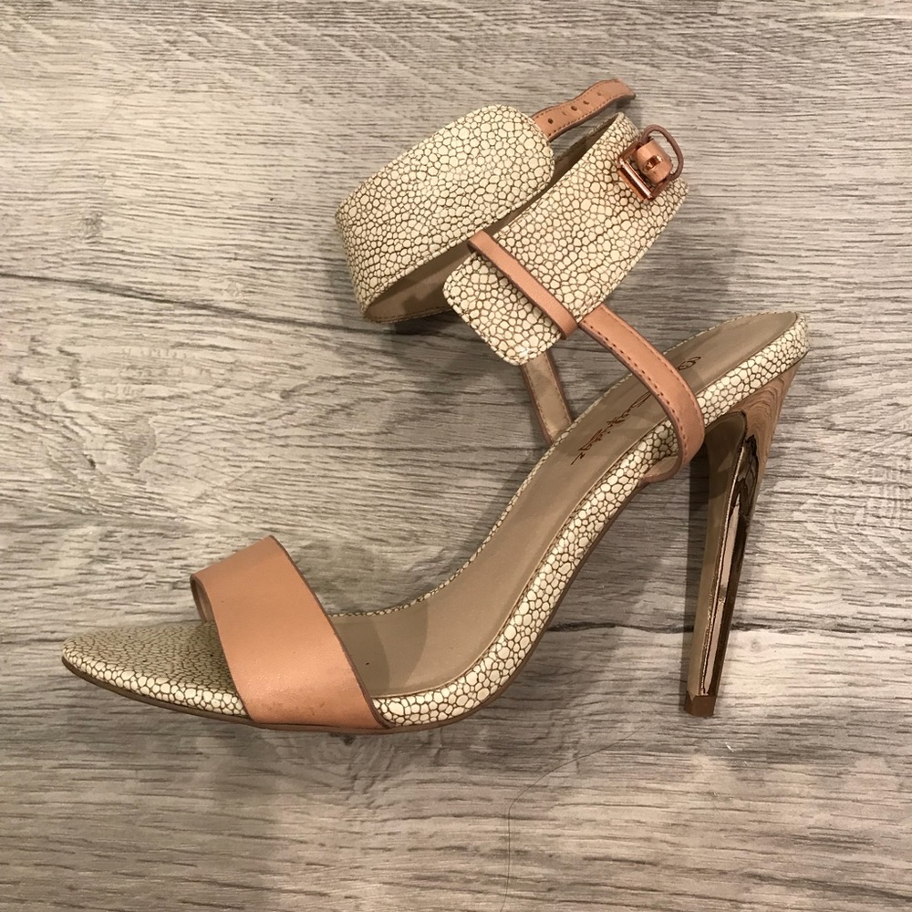 Miss selfridge nude skinny heels